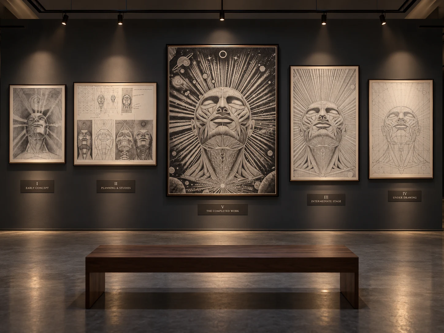 <span data-size="base">Authentic preserved states of the creative process. Explore individual images or potential sequences within a larger art concept.</span>